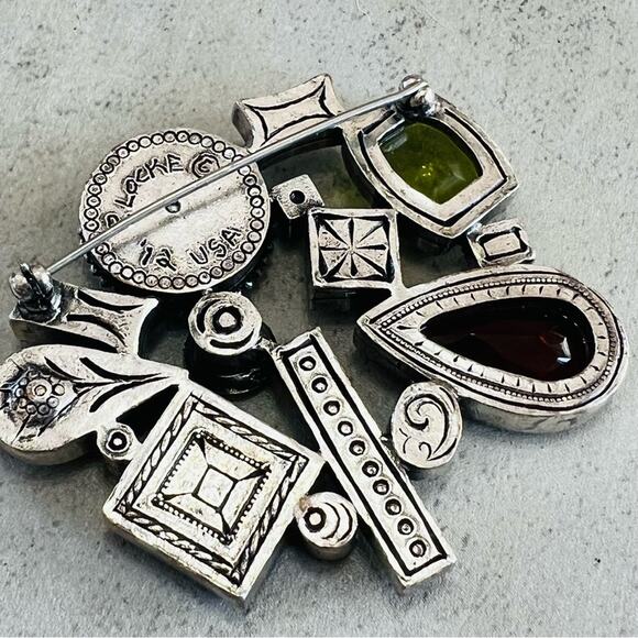 Patricia Locke 2012 Synthesis Crystal Brooch - Picture 9 of 16